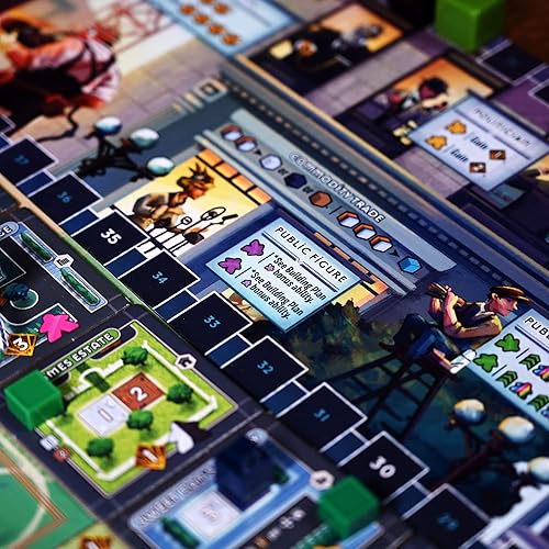 Miniatura 4 de AEG Rolling Heights | Roll Your Meeples, Build The City | Empuja tu suerte, juego de construcción de piscina en los años 20 | 2-4 jugadores | A