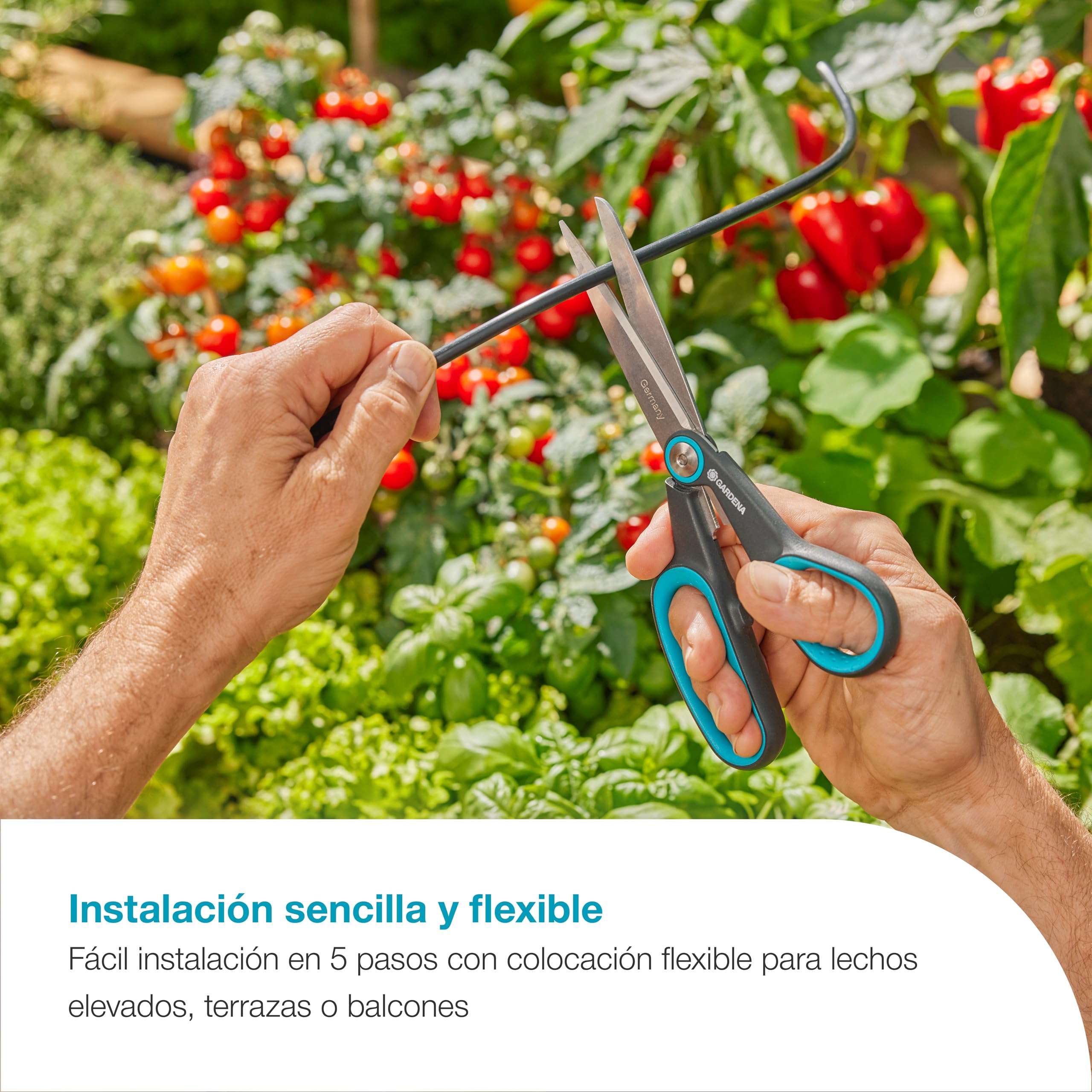 Gardena AquaBloom L Set Sistema de riego Solar, Sistema de riego automático