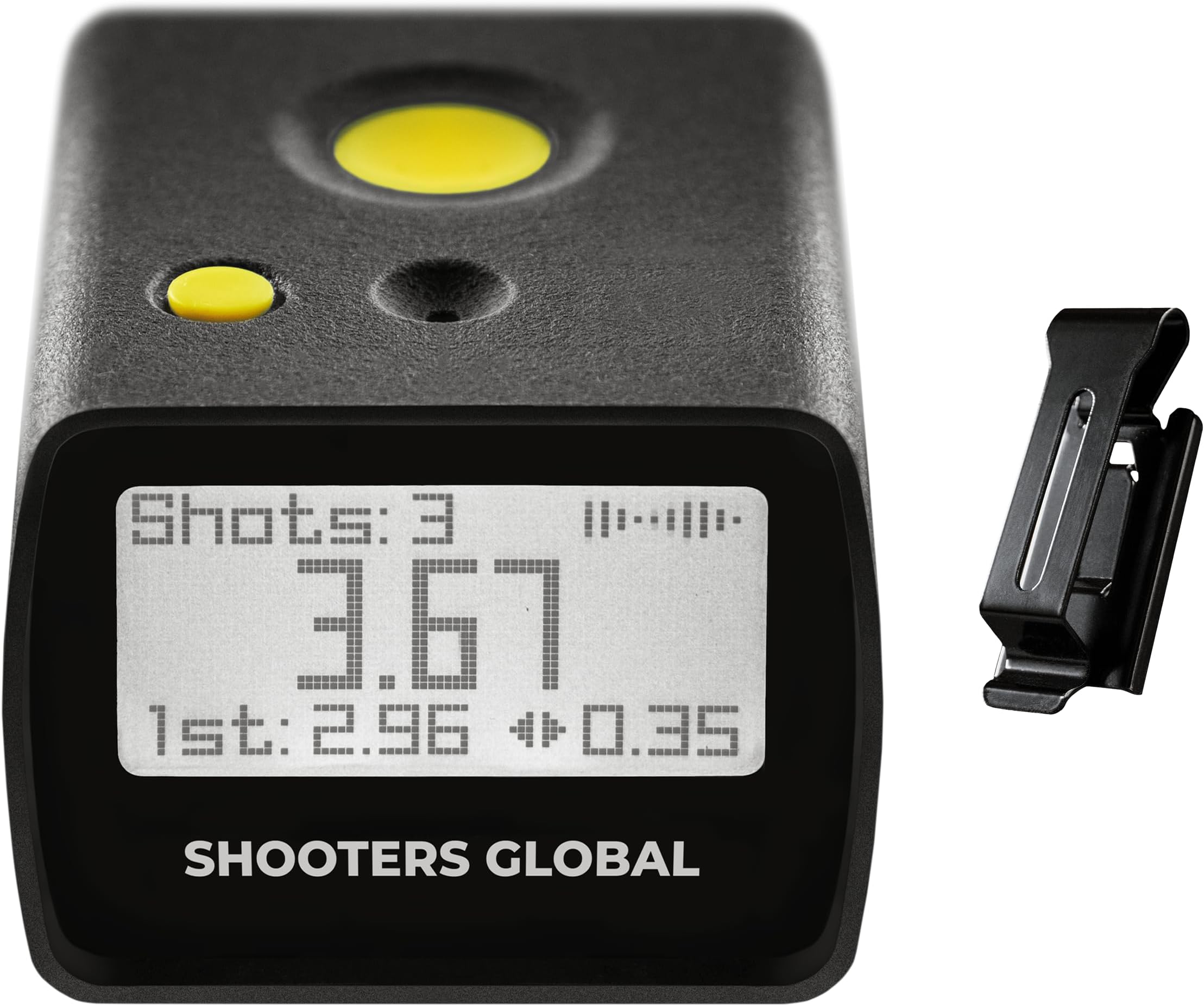 SG Timer GO | Affordable Shot Timer for Training & Dry Fire, Best Battery Life, Smart Sensor, Belt Quick Release, Bluetooth & Free Mobile app with Video Recording and More. (with Pocket Clip)