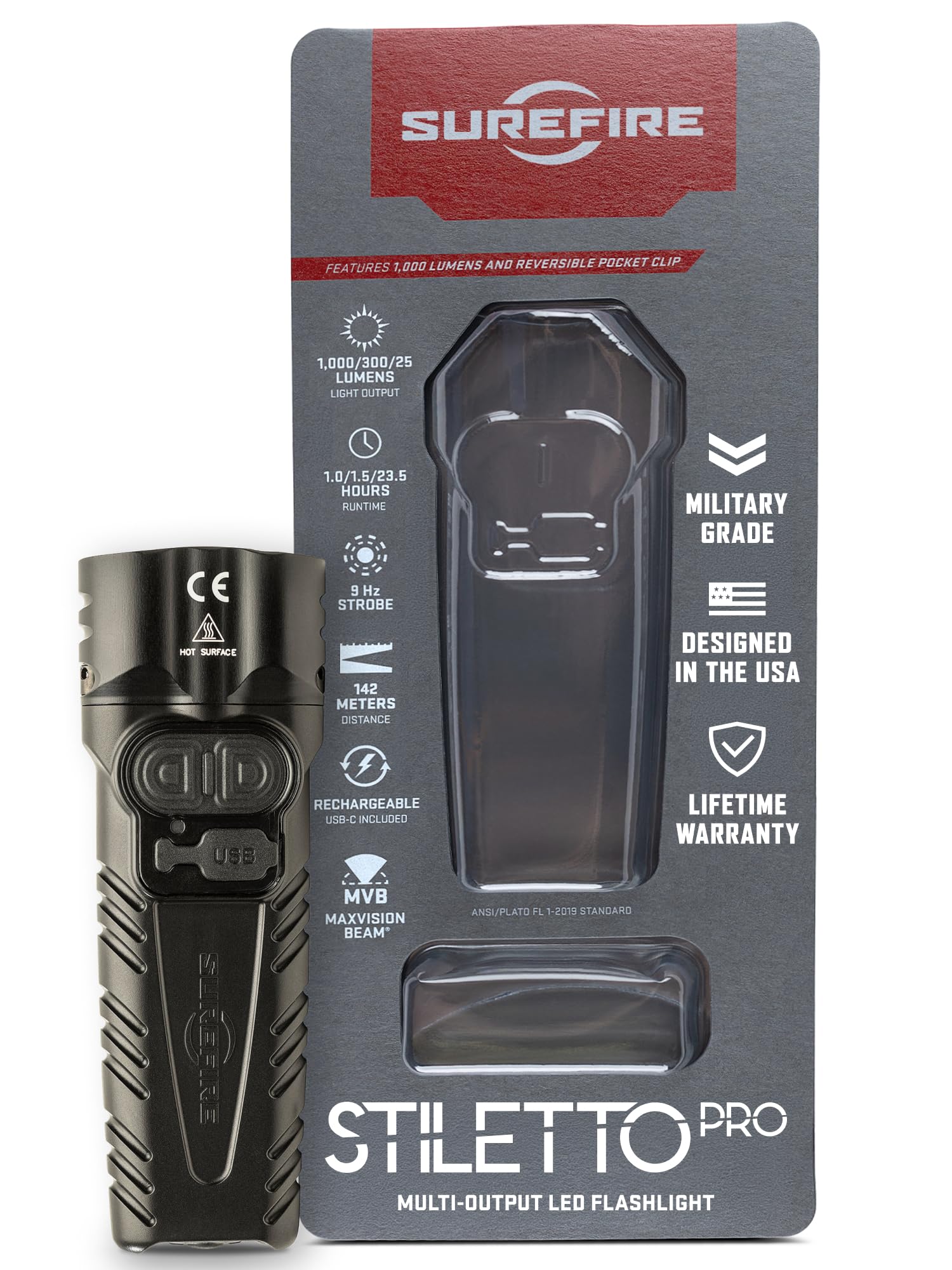 SureFire Stiletto Pro Multi-Output Rechargeable Pocket LED