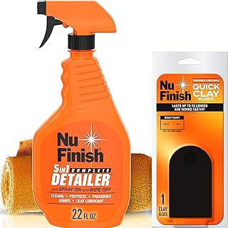 Quick Clay Car Kit with Clay Block, 5-in-1 Detailer and Cloth (3 Items)