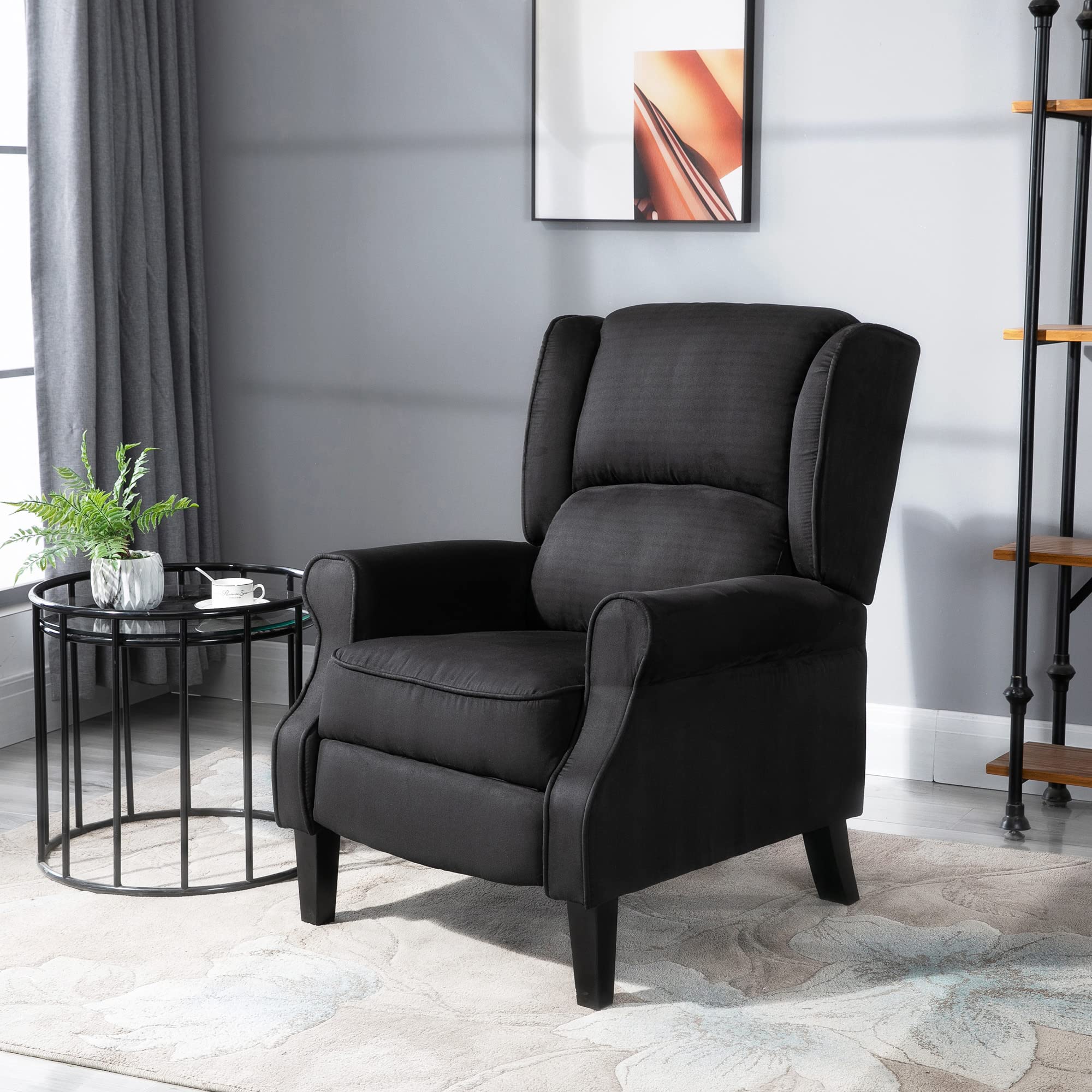 HOMCOM Poltrona Massaggiante Relax Reclinabile con Funzione Riscaldante e Telecomando, 78x83x101cm, Nero