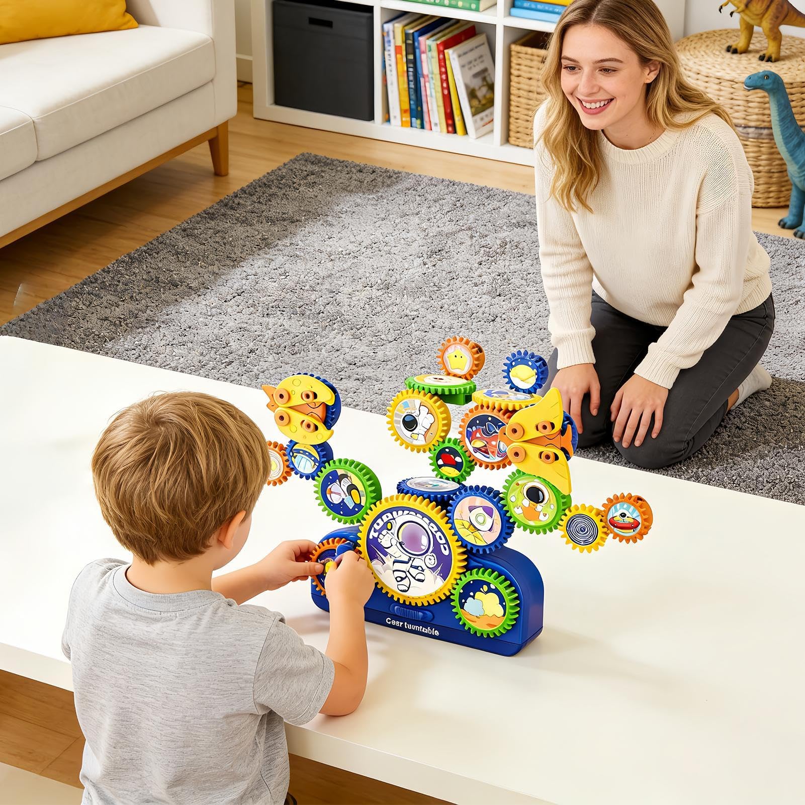 Juguetes de Engranajes Juego Manual Educativo de Bloques de Construcción