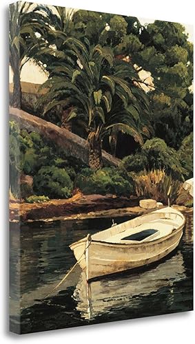 Miniatura 1 de "Barca Y Palmeras" de Poch Romeu, Fine Art Giclée Print on Gallery Wrap Lienzo listo para colgar