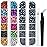 Two Packs of Flatback Rhinestones 4520 Pcs Colorful Nail Art Rhinestones Flatback Crystal Colorful+Navy Blue Rhinestone with Picker Pencil and Tweezer for Nail Art and Decoration
