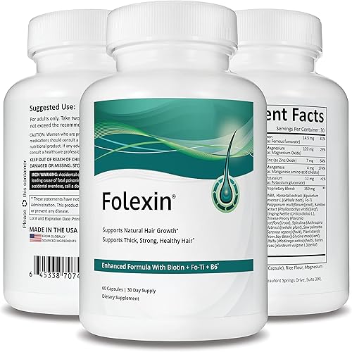 Miniatura 2 de Folexin Hair Growth Support Supplement for Women & Men with Biotin, Vitamin B6 & Other Hair Vitamins for Thicker Hair Growth & Hair Health Support.