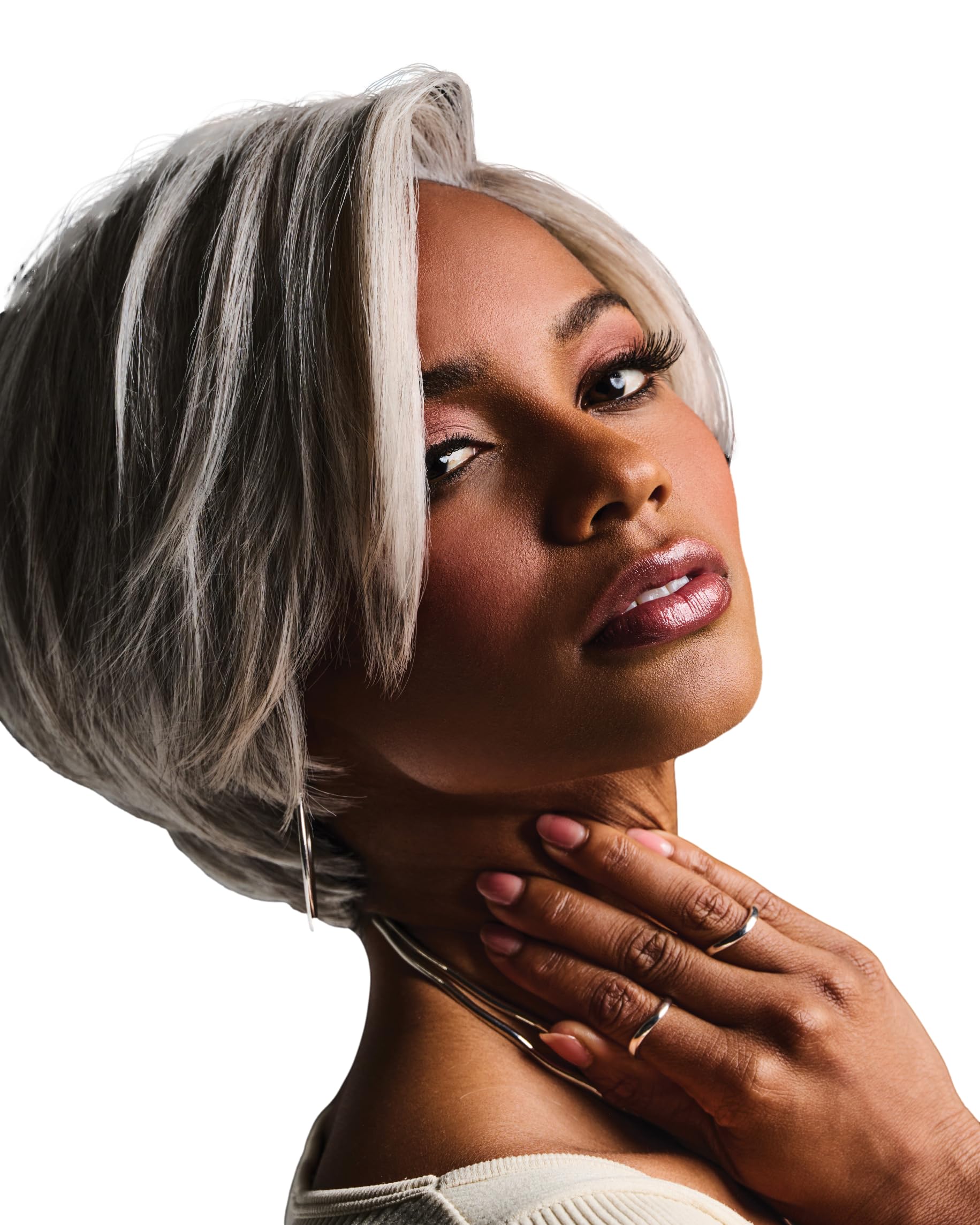 Hairuwear Kim Kimbel Jayla Chin-Length Textured Wig, Average Cap Size New In Box Amazon.com : Kim Kimbel Jayla Chin-Length Asymmetrical  main image 3