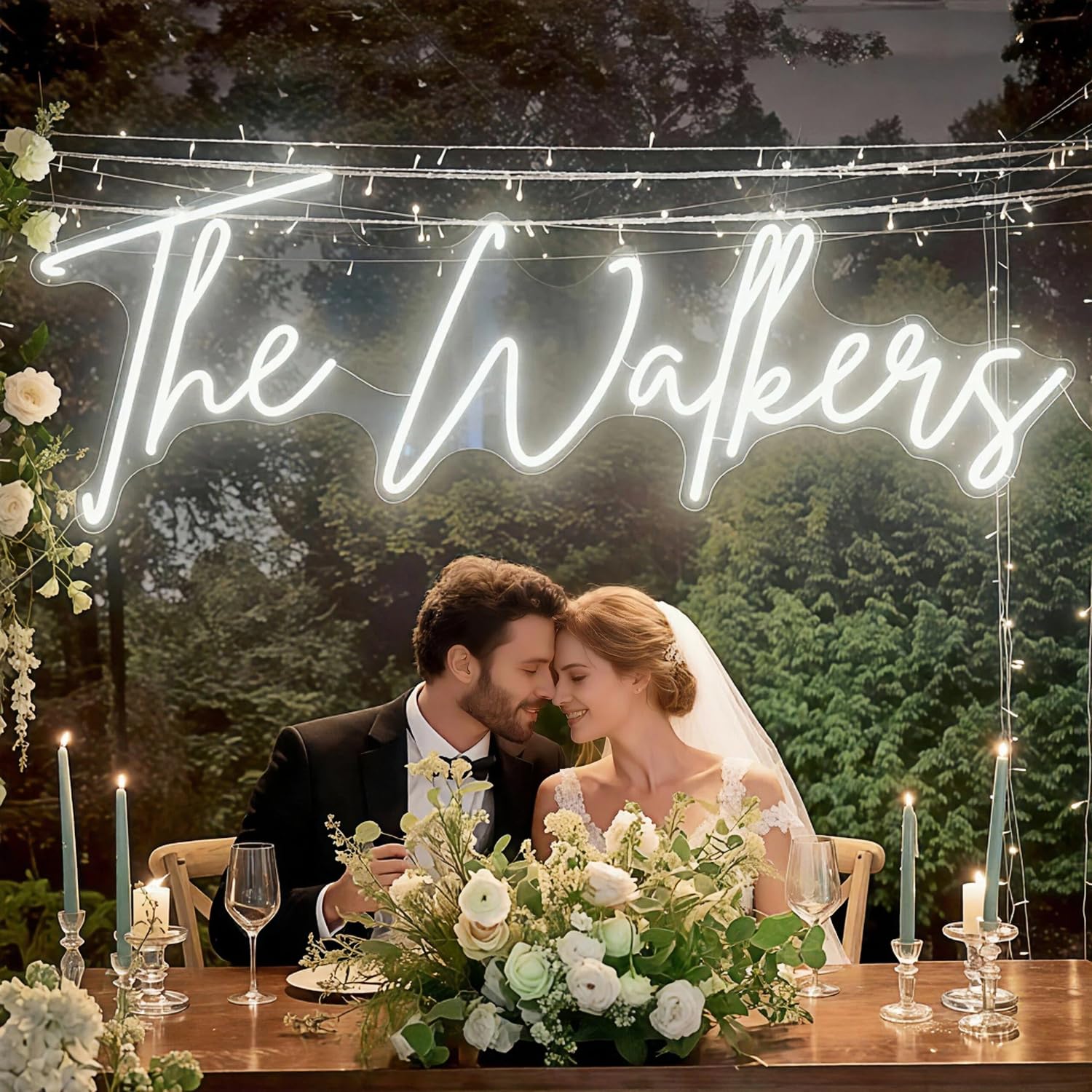 Letrero de neón hecho a mano con luces de neón personalizables para el día de San Valentín, boda, letreros de luz de neón rosa intenso para decoración de habitación, compromiso, fiesta, esposa, tamaño