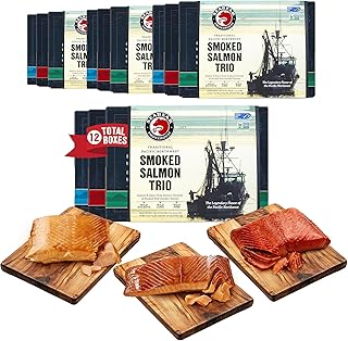 SeaBear Smoked Salmon Trip 18oz (Pack of 4) Fillets Gift Box – Wild Alas...