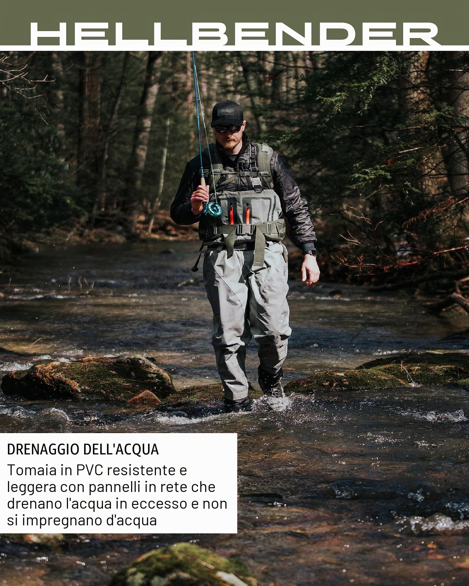 Frogg Toggs Hellbender Felt Sole Wading Shoe, Verde/Argento