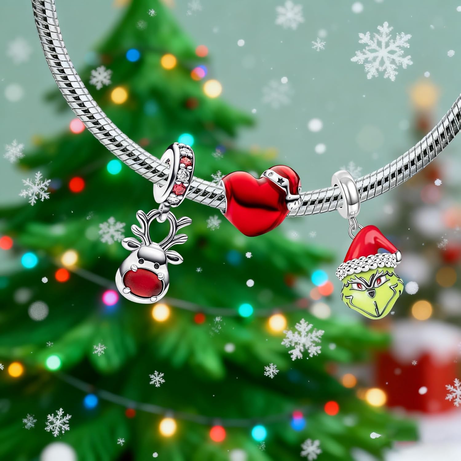 Christmas Animal Family Charms for Bracelets and Necklaces Christmas Jewelry Present for Women - Image 3