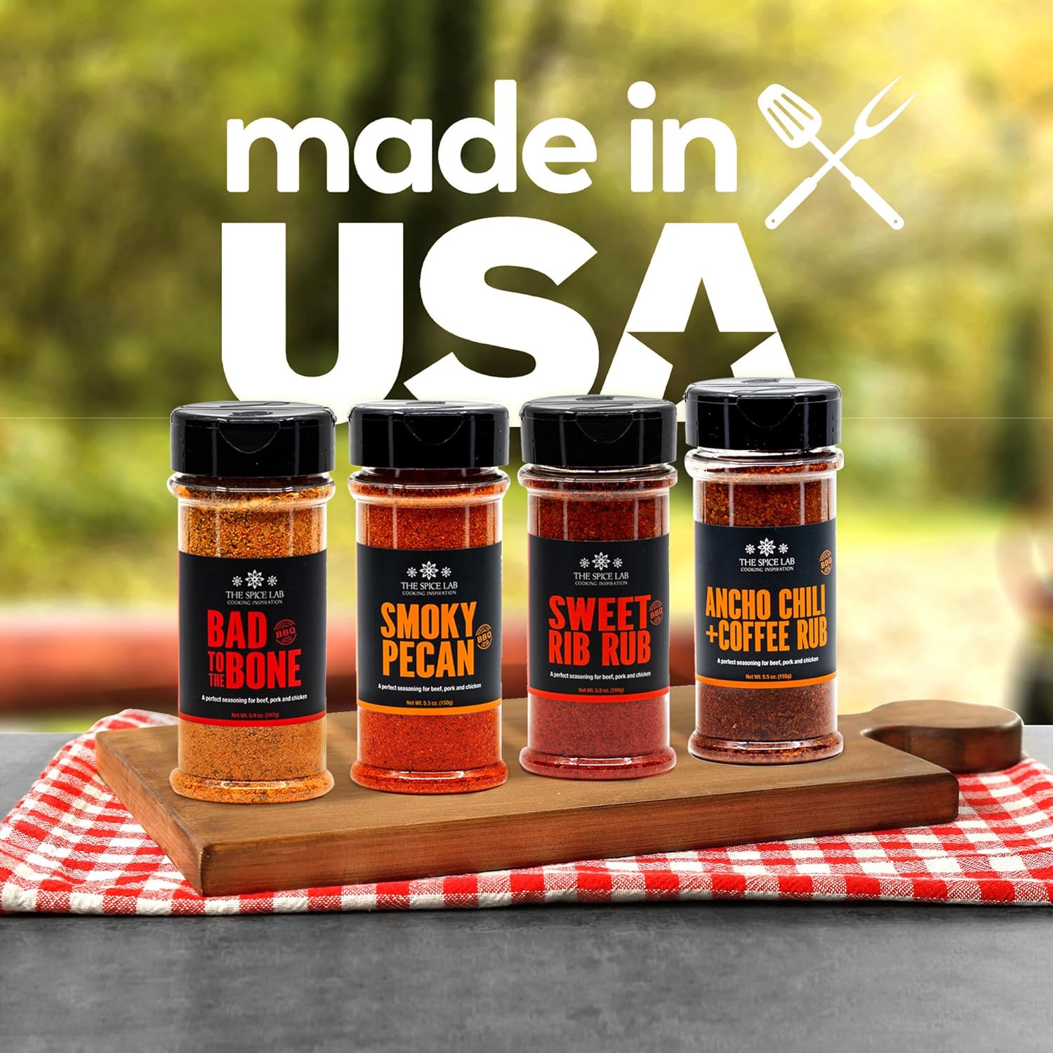 The Spice Lab Grilling Spices and Seasonings Gift Set - 4 BBQ Rubs and Spices for Grilling - Gourmet Barbecue Seasoning Set - Gift for Men Dad Fathers Day Birthday - Kosher Non-GMO Made in USA - Image 4