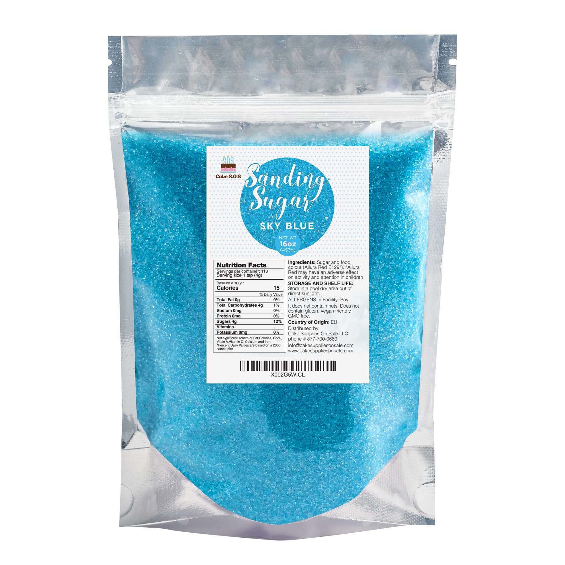 Sanding Sugar Sky Blue 16 Oz