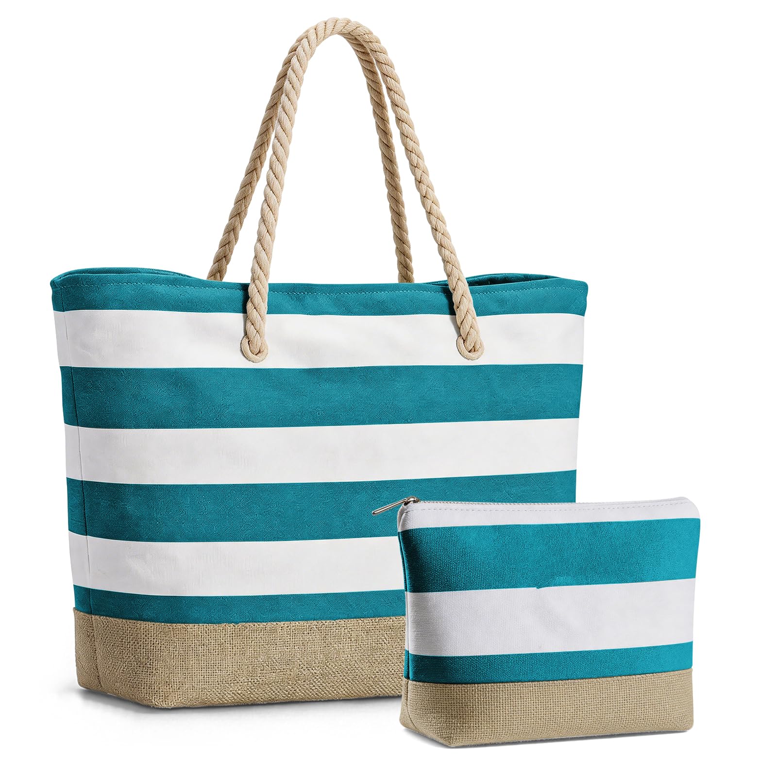 GEEKEO Bolsa de playa para mujer, bolsa de playa grande, impermeable y resistente a la arena, con cremallera, bolsa de playa, bolsa de compras para mujeres, playa, viajes