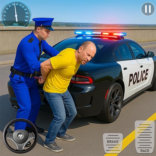 Police Car Racing: Crime Chase Simulator: Cop Driving, Drift & Gangster Escape Game 3D