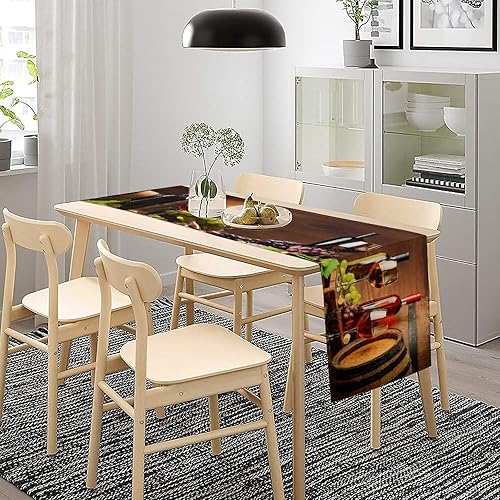 Vista 45 de Camino de mesa de chef de cocina, camino de mesa de chef grueso, decoración de granja, decoración de chef para la cocina, decoración de cocina