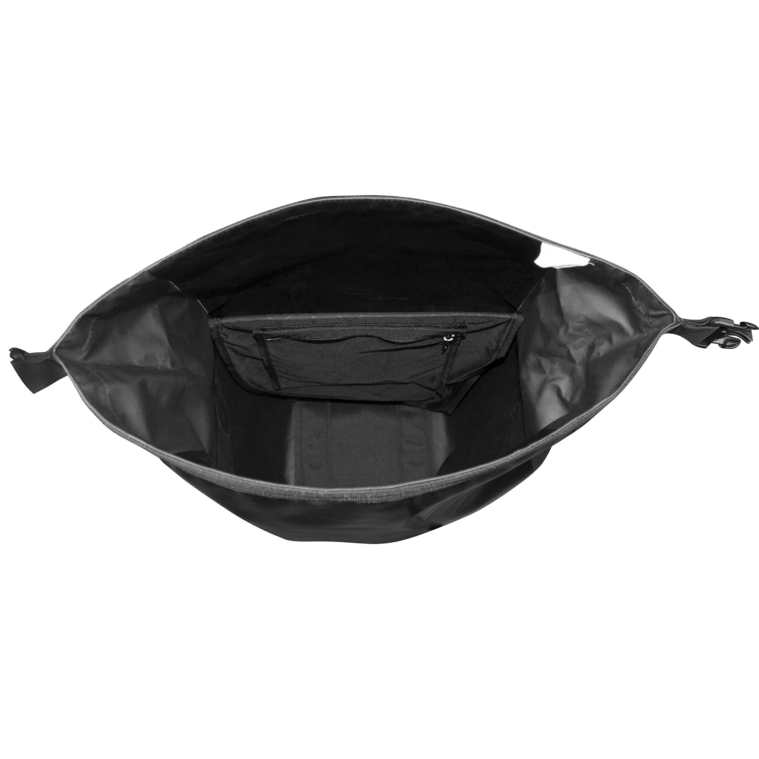 Ibera PakRak - Alforjas de Bicicleta para Bicicleta, 30 L, Impermeables, con Clip, de liberación rápida, para portabicicletas con Cubierta para Lluvia, se Adapta a la mayoría de portabicicletas