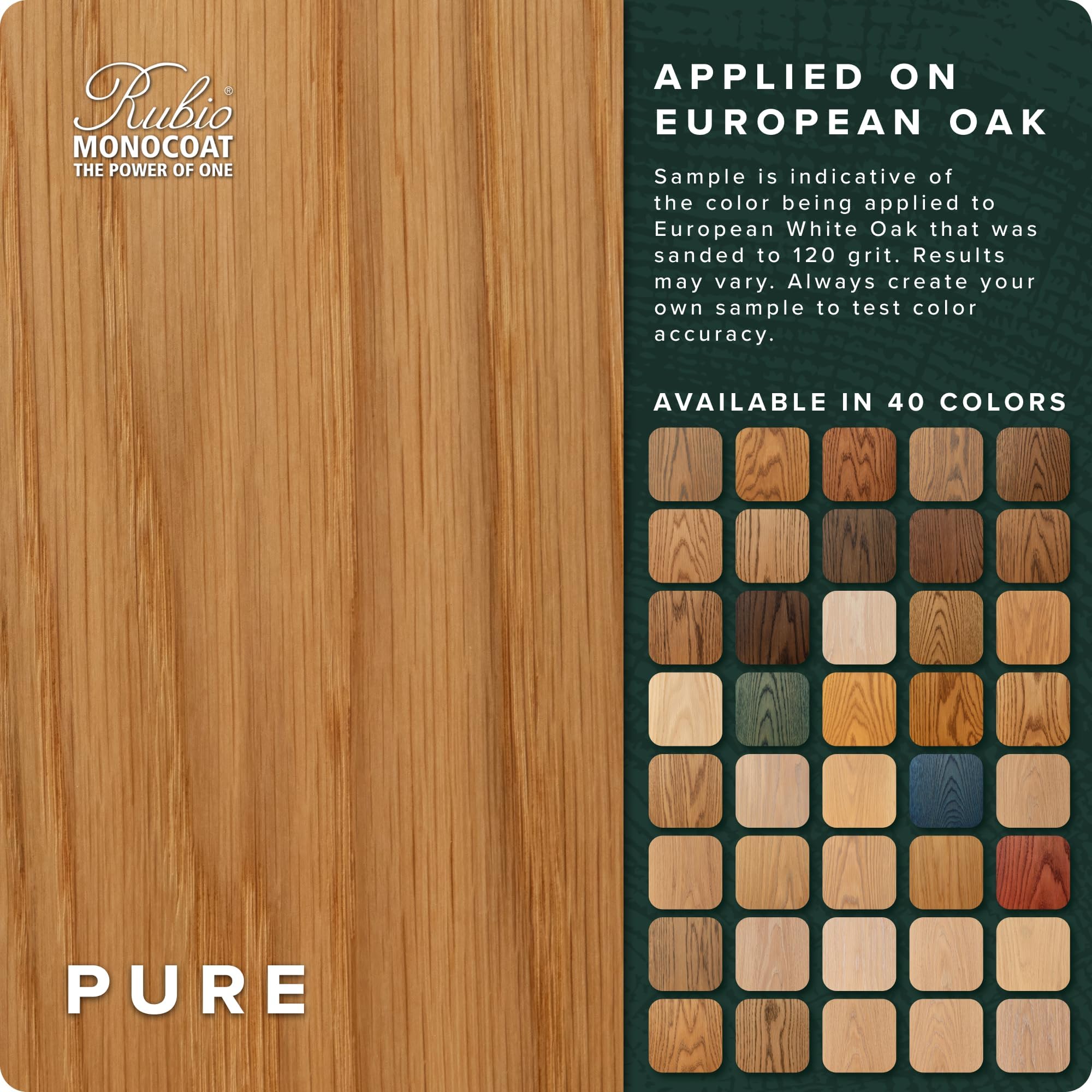 Rubio Monocoat Finitura a Olio per Legno | Oil Plus 2C | Olio a base di Semi di Lino, ad Asciugatura Rapida, per Legno da Interni, Include Acceleratore, parte B | 130 ML | 5 m² - Pure