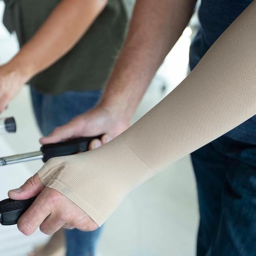 Miniatura 4 de mediven Harmony Lymphedema - Manga de compresión para brazo y guantelete con banda de silicona de 20-30 mmHg