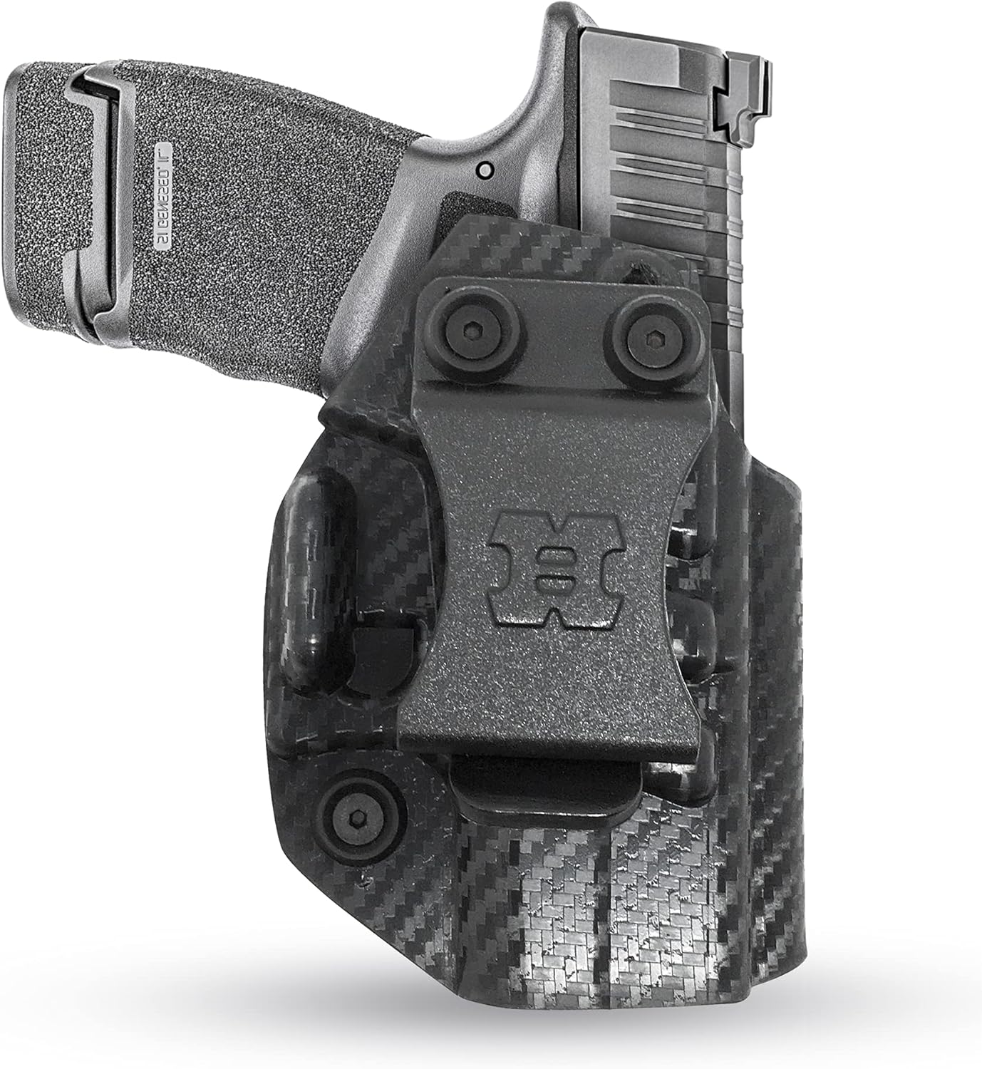 Kydex Holster for Hellcat - Concealed Carry Iwb Holsters by Houston - Lined Inside for Strong Retention and Maximum Protection - Reinforced Plastic Clip Carbon Fiber - Lightweight Durable