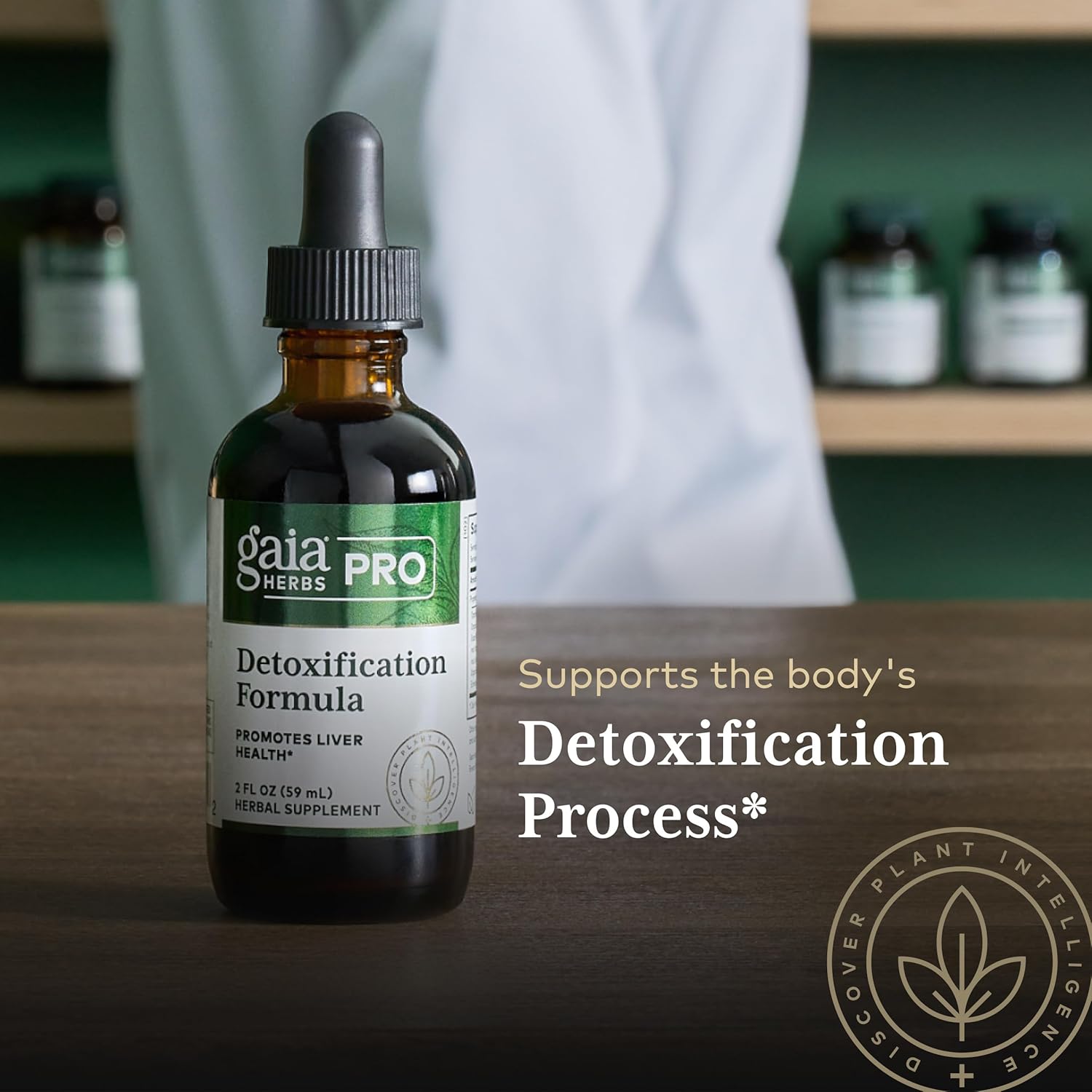 GAIA HERBS PRO Detoxification Formula - Supports Liver Health & Detoxification* - Milk Thistle, Yellow Dock & More - 2 fl oz (30 Servings)
