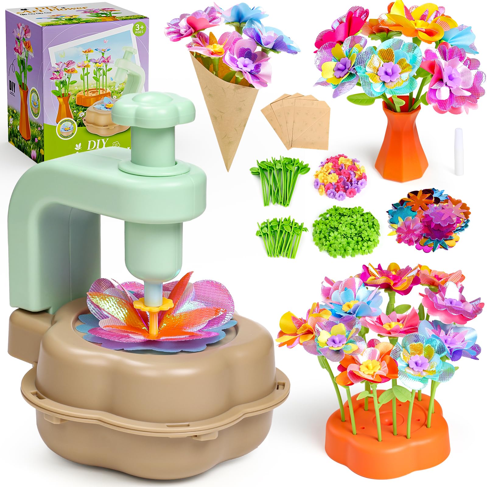 新品　FISH & KIDS FLOWERS PATCHWORK 6-7Y Amazon.com: Scvcid DIY Art Flower Toys Include Extra Accessories