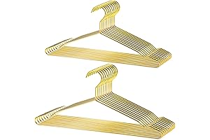 Nature Smile Heavy Duty Gold Metal Clothes Hangers Set