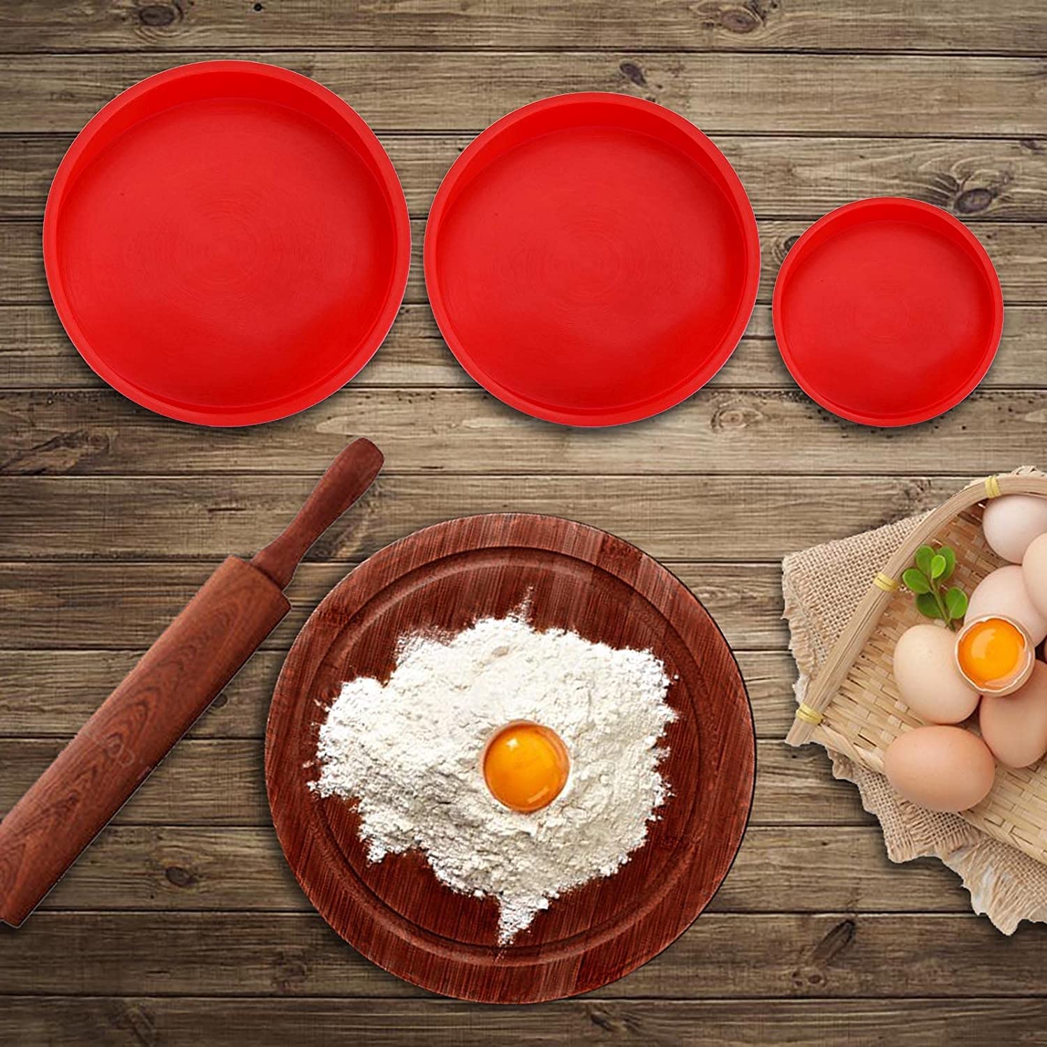 4 Mini Teglie In Silicone Per Pane – 0,5 Kg, 16x8,2 Cm, Antiaderenti, Resistenti Al Calore (2 Rosse + 2 Verdi)