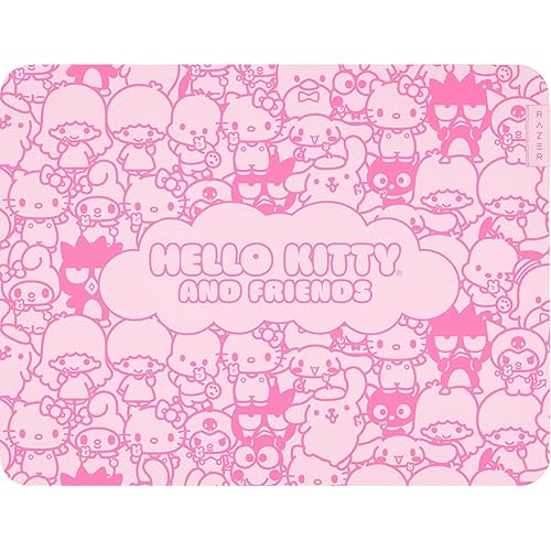 Razer Gigantus V2 Cloth Gaming Mouse Pad (Medium): Textured MicroWeave Cloth Surface - Thick, High-Density Rubber Foam - Non Slip Base - Hello Kitty & Friends Edition