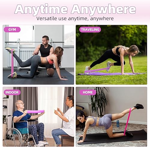 Miniatura 4 de Bandas de ejercicio de resistencia, bandas de resistencia para fitness en casa, estiramiento, entrenamiento de fuerza, terapia física, bandas