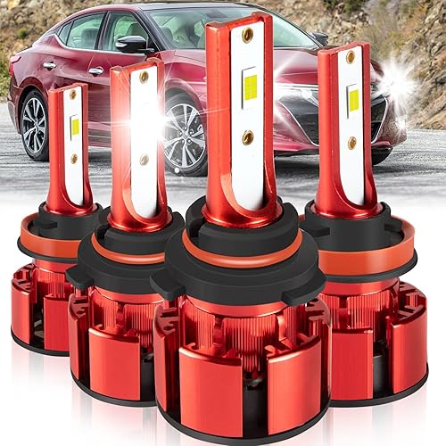 Compatible con bombillas LED para faros delanteros Nissan Altima 2019-2020, bombillas LED 9005+H11 para faros delanteros de haz alto y bajo, 500% de