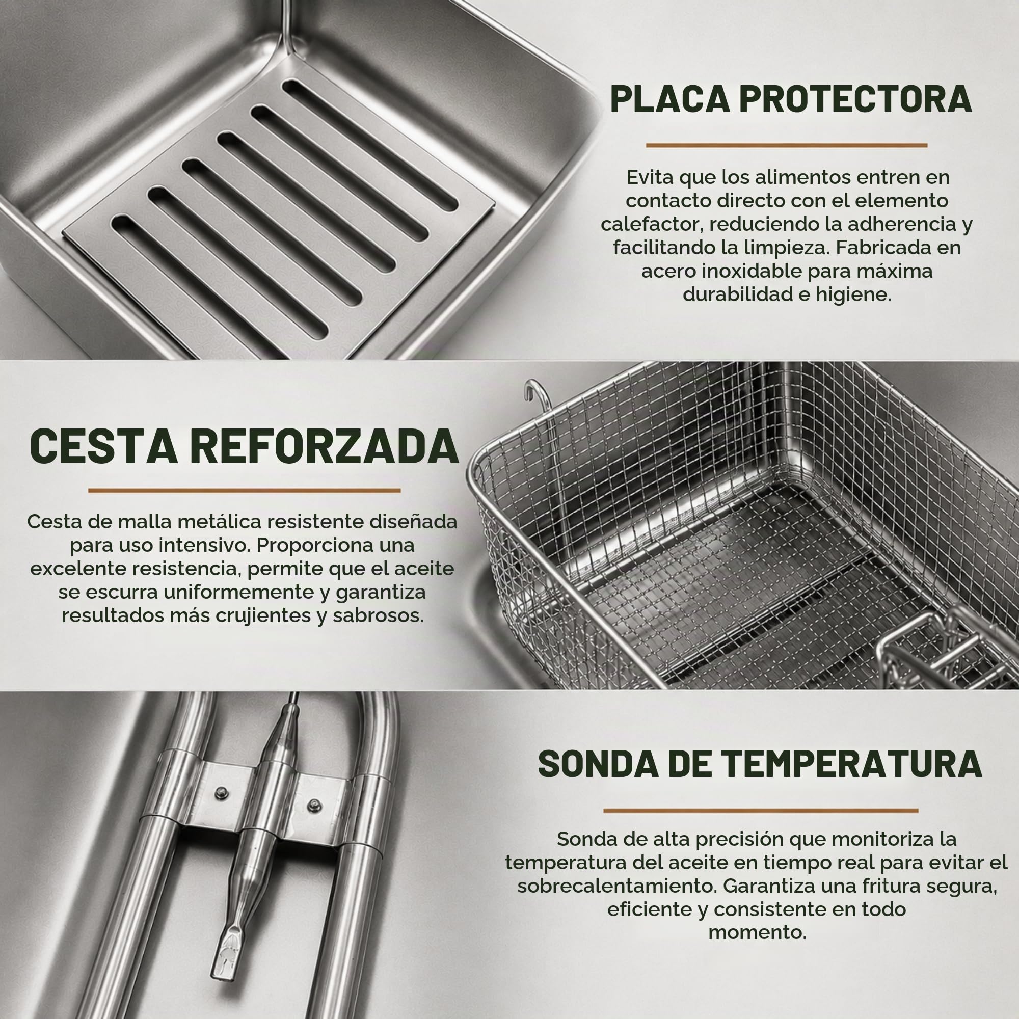 MAGIC SELECT Freidora Eléctrica Profesional 2x6L, Acero Inoxidable