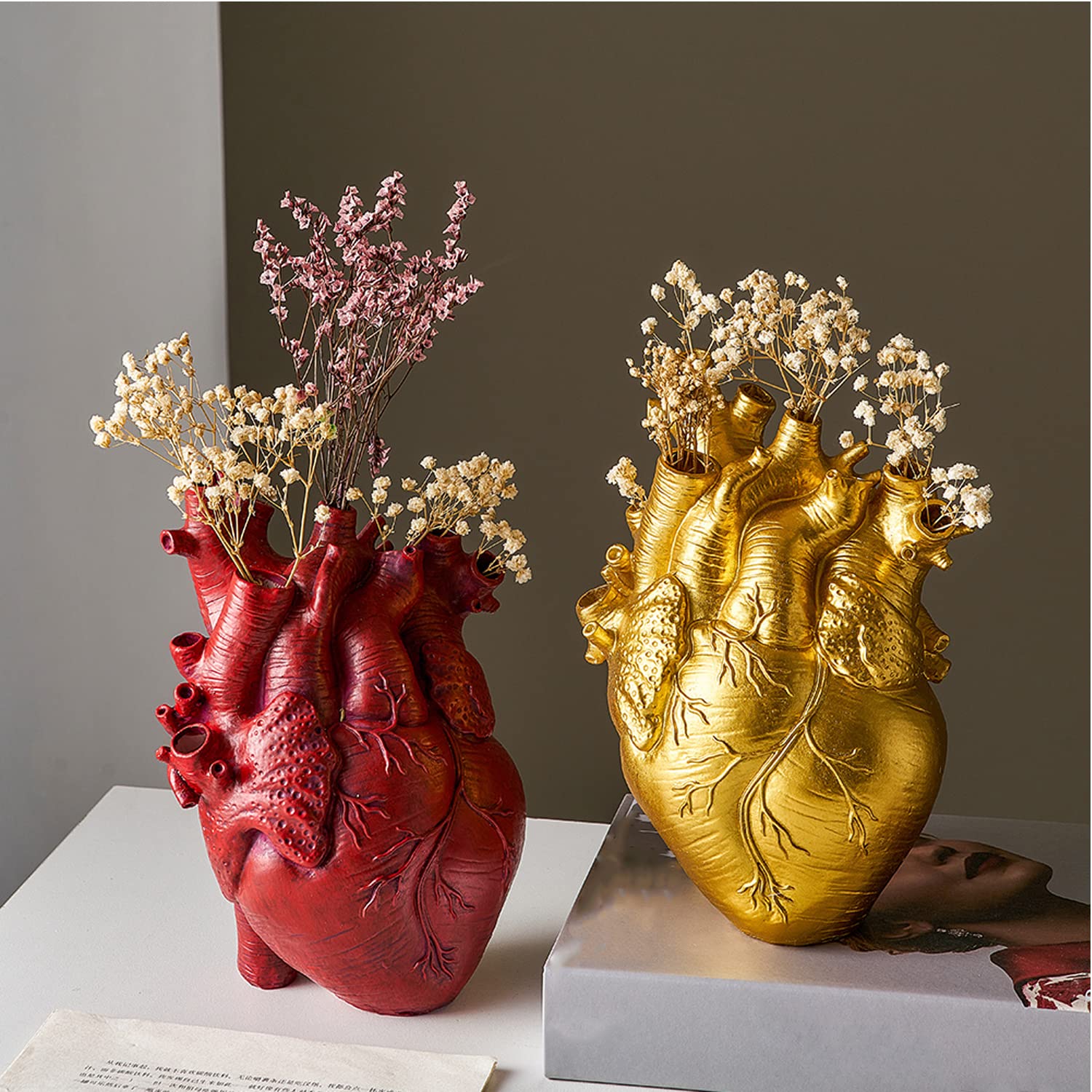 Vase De Fleurs Plastiques, Vases Géométriques Modernes Durables En