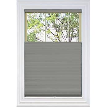 BlindsAvenue Cordless Top Down Bottom Up Cellular Honeycomb Shade, 9/16" Single Cell, Blackout, Antique Pewter, Size: 70.5" W x 72" H