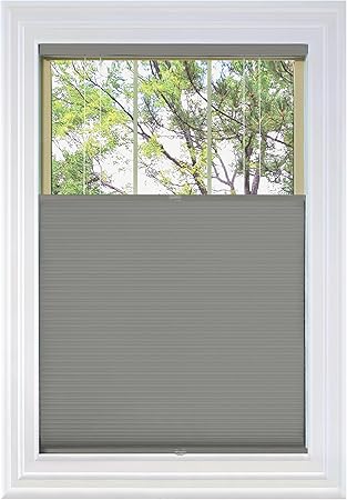 BlindsAvenue Cordless Top Down Bottom Up Cellular Honeycomb Shade, 9/16" Single Cell, Blackout, Antique Pewter, Size: 24" W x 48" H