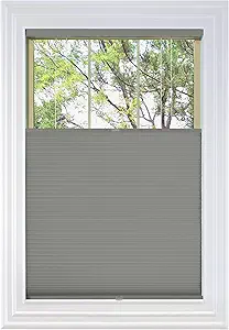 BlindsAvenue Cordless Top Down Bottom Up Cellular Honeycomb Shade, 9/16" Single Cell, Blackout, Antique Pewter, Size: 24" W x 48" H