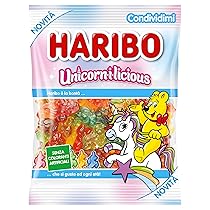 Haribo Unicornilicious, Caramelle Gommose a Forma di Unicorno, Gusto Frutta, Ideale Come Regalo – 160gr