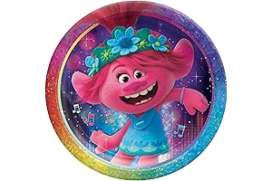 Trolls World Tour Prismatic Party Plates: The Ultimate Party Essential for Kids and Fun-Lovers!