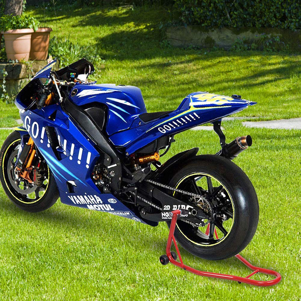 COSTWAY Stojak motocyklowy tylny podnośnik regulowana szerokość czerwony
