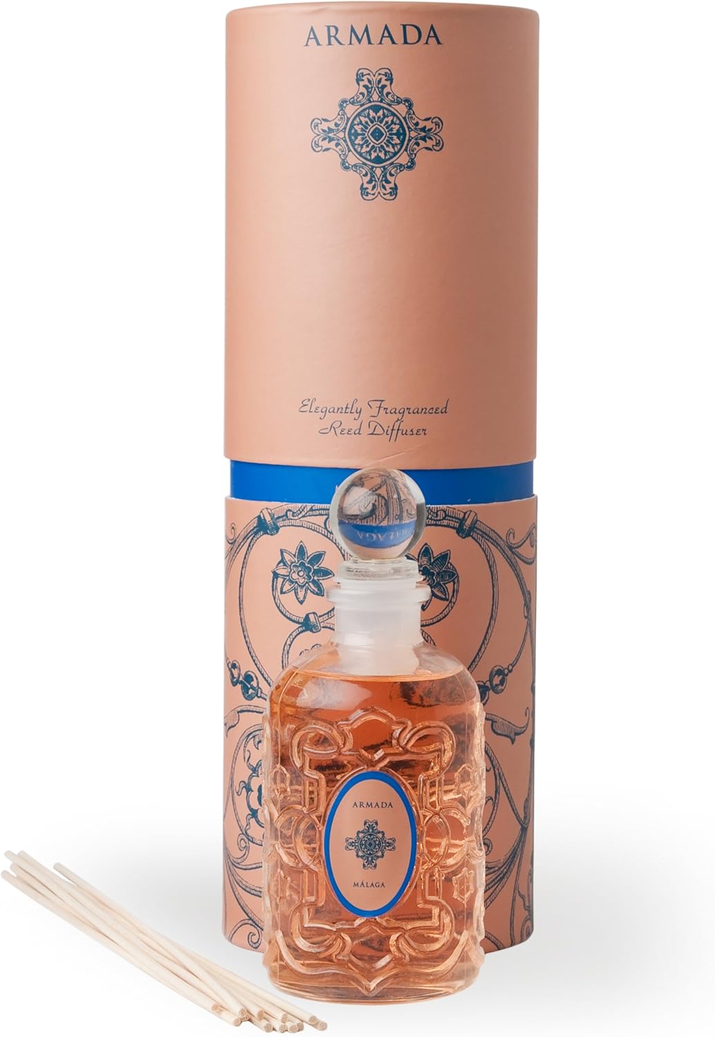 Zodax Armada Reed Diffuser Set in Gift Box, Malaga Scent