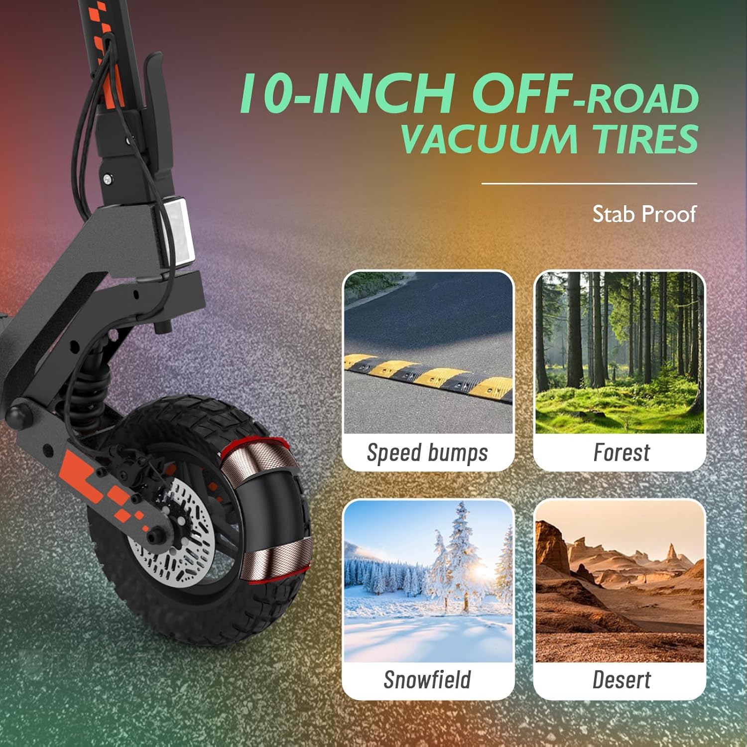 10-inch off-road vacuum tires of KUKIRIN G2 Master Electric Scooter