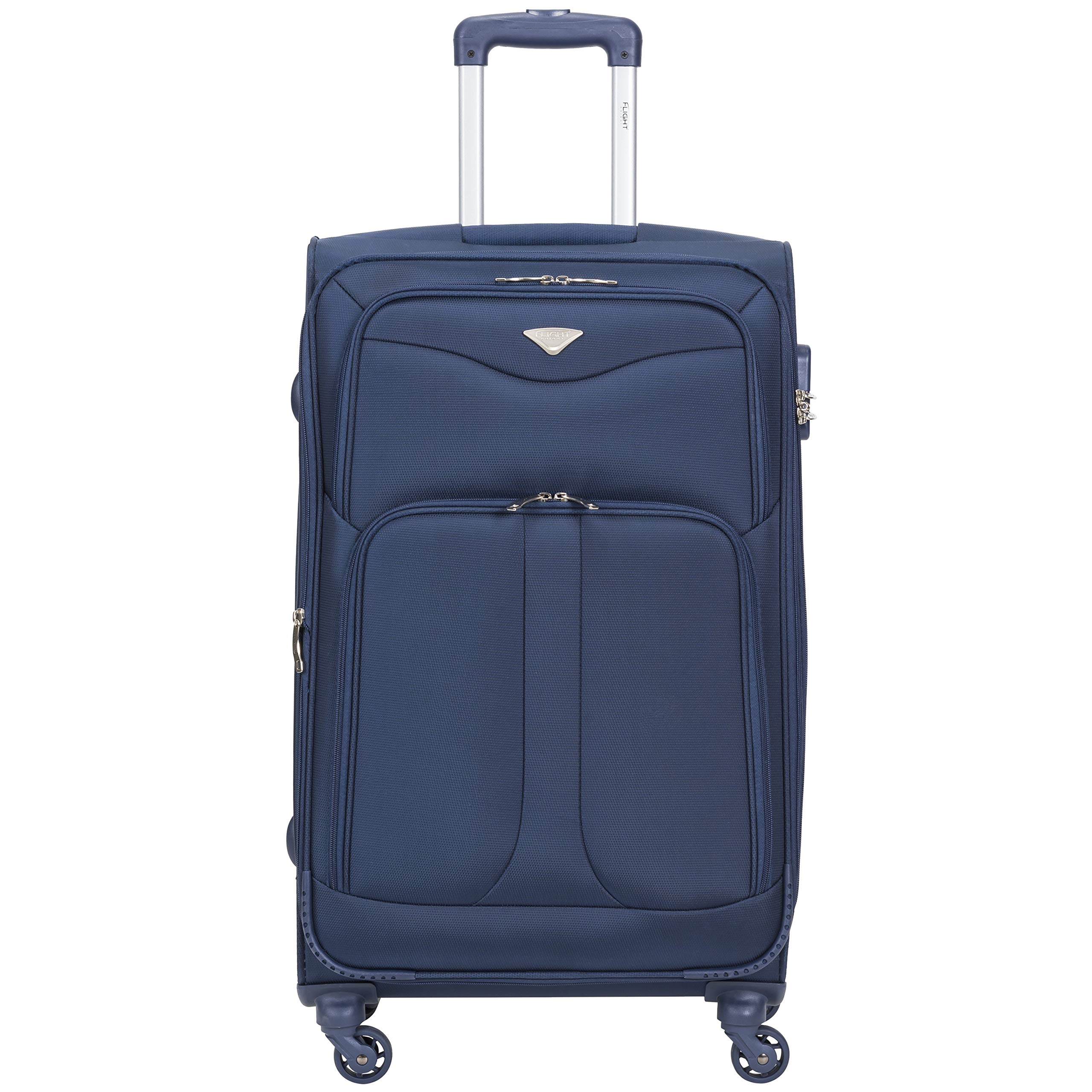 Flight Knight Lightweight 4 Wheel 800D Soft Case Suitcases Maximum Size for Delta, Virgin Atlantic Airlines Cabin & Hold Luggage Options Approved for 67 Airlines Including easyJet, BA & Many More!