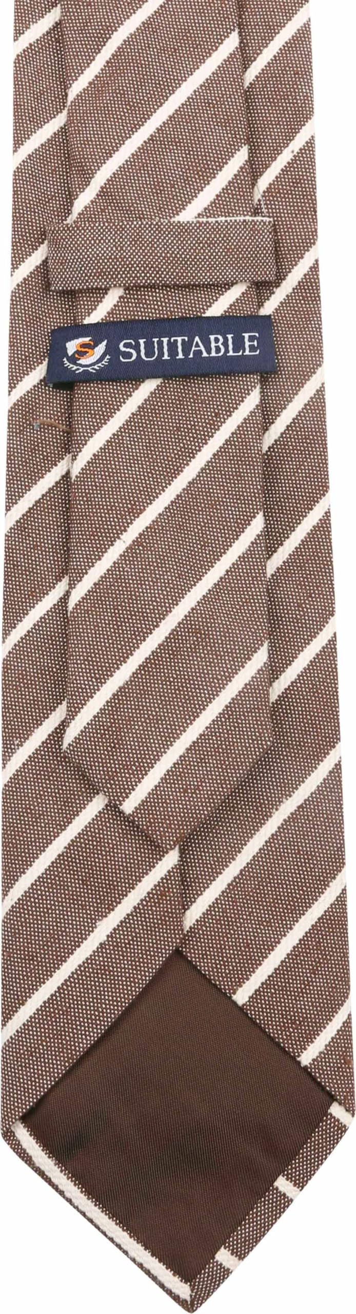 Suitable Krawatte Leinen Streif - Herren - Bekleidung