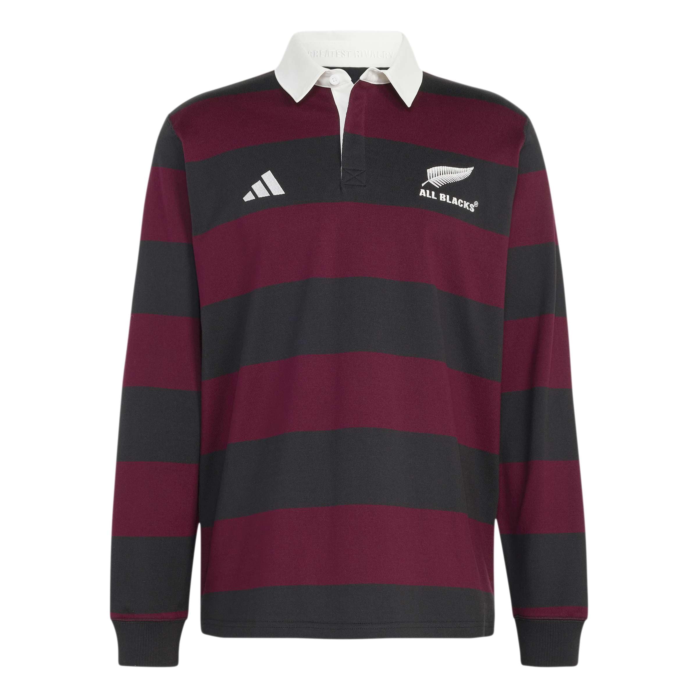 adidas Men's All Blacks Heritage Polo Shirt, Maroon/All Black, 3XL