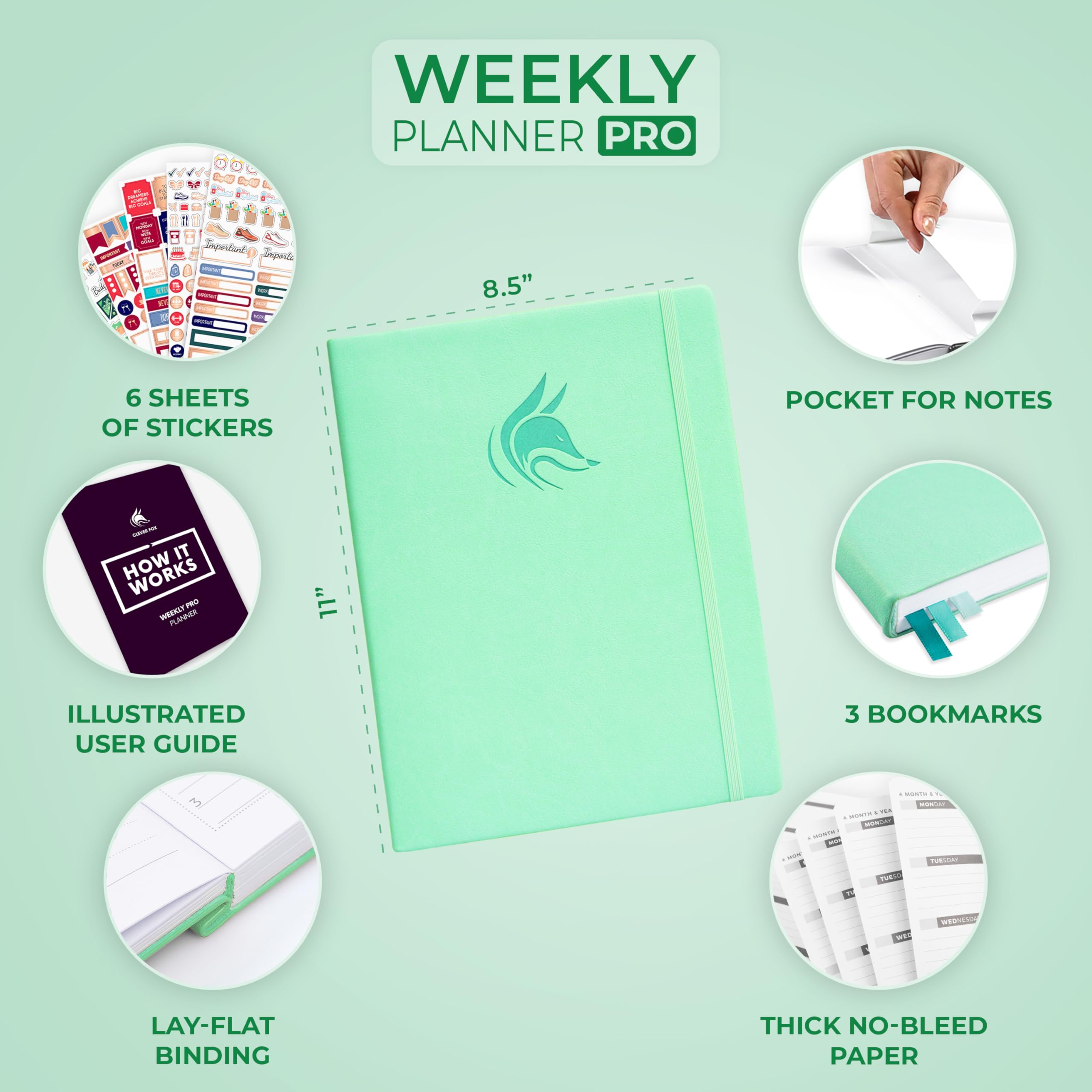 Clever Fox Planer PRO - Wochenplaner A4 Für Produktivität & Zielsetzung