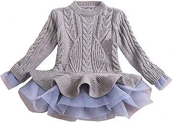 WEONEDREAM Girl Winter Long Sweater Dress