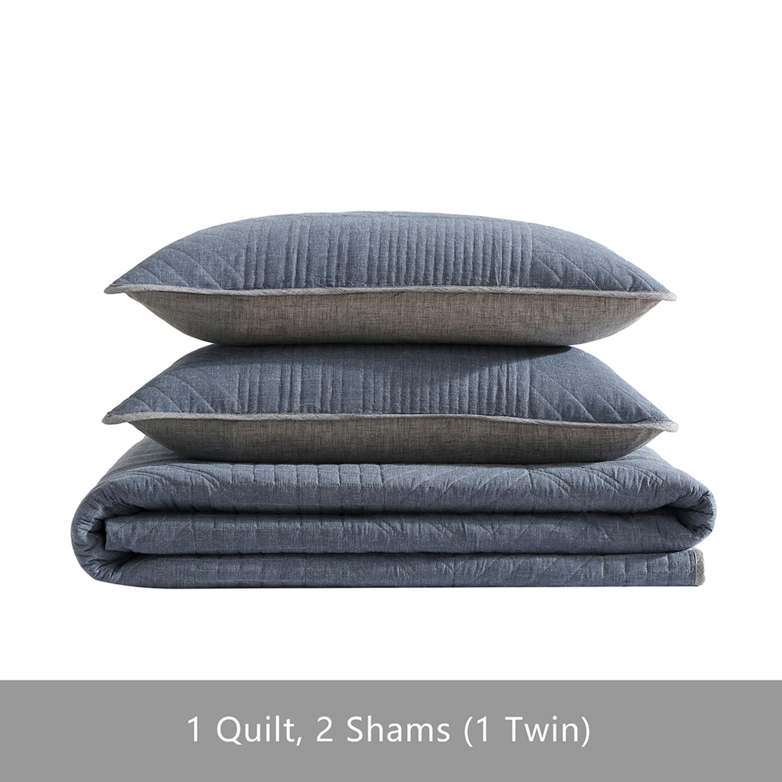 Eddie Bauer Hidden Lake Quilt Set, Twin, Blue