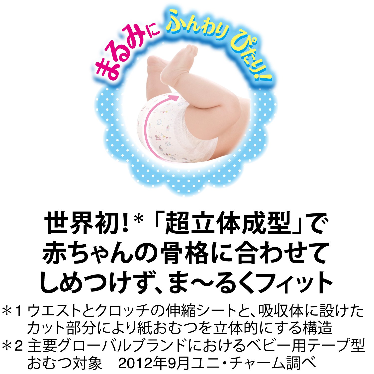 Amazon | 【テープ Lサイズ】ムーニーエアフィット オムツ (9~14kg)198