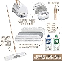 Vista 2 de Quick Shine Ultimate Gold Clean + Polish Mop Kit All-in-One 11 Pc Kit w/Interchangeable Attachments Cleaner & Polish Included No