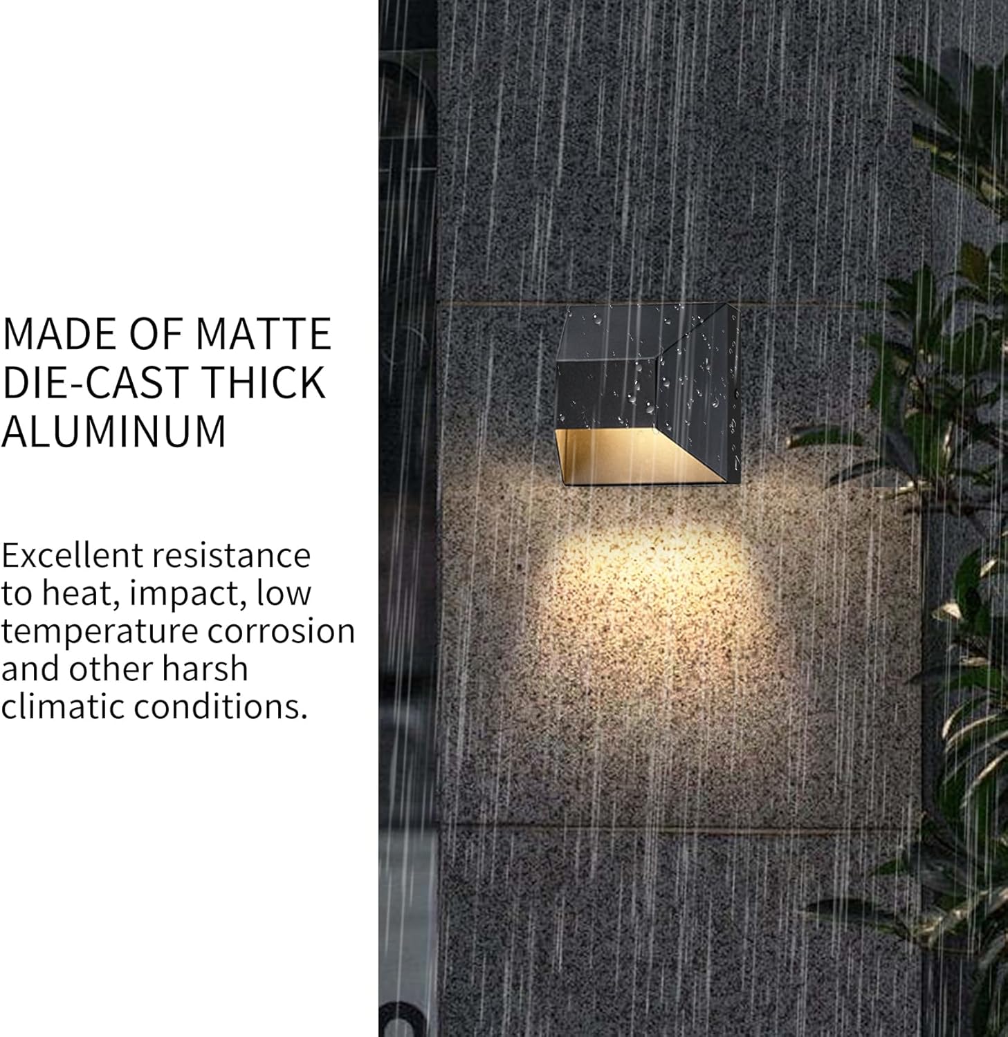 Outdoor Wall Sconce, Waterproof Outdoor Porch Light Wall Mount, Exterior Black Wall Light Fixture for Front Door, Fence, Garage, Patio